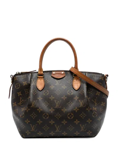 Pre-owned Louis Vuitton 2014 Monogram Turenne Pm Satchel In Brown