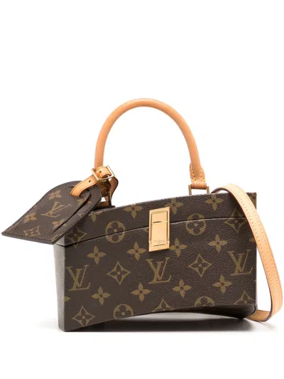 Pre-owned Louis Vuitton 2014  Monogram Twisted Box Two-way Handbag In Brown