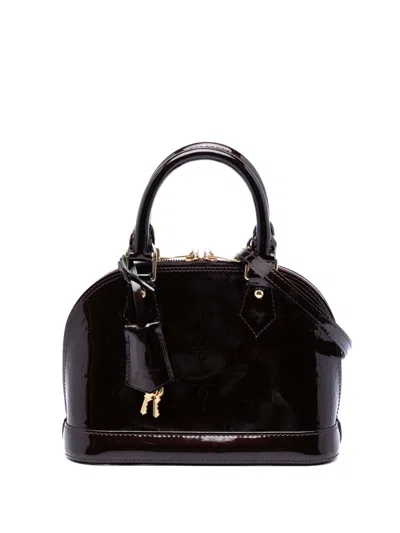 Pre-owned Louis Vuitton 2014 Monogram Vernis Alma Bb Satchel In Purple