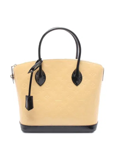 Pre-owned Louis Vuitton 2014 Monogram Vernis Lockit Pm Handbag In Brown