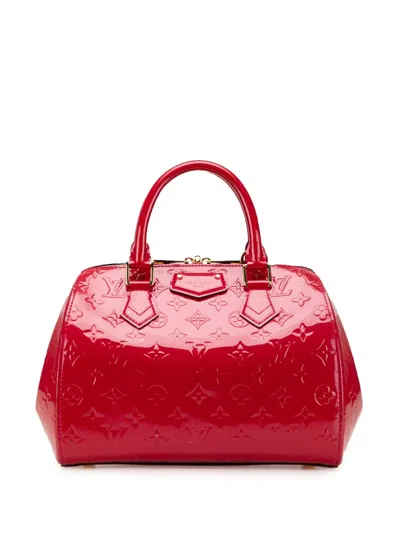 Pre-owned Louis Vuitton 2014 Monogram Vernis Montana Handbag In Red