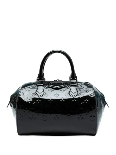 Pre-owned Louis Vuitton 2014 Monogram Vernis Montana Satchel In Black