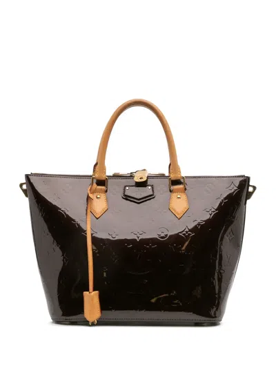 Pre-owned Louis Vuitton 2014 Monogram Vernis Montebello Mm Satchel In Purple