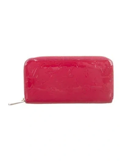Pre-owned Louis Vuitton 2014 Monogram Vernis Zippy Wallet In Pink