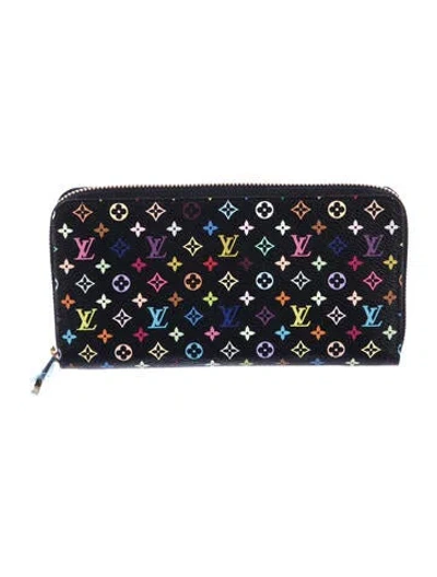 Pre-owned Louis Vuitton 2014 Multicolore Monogram Pattern Zippy Wallet W/ Tags In Black