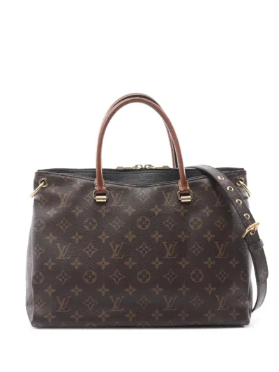 Pre-owned Louis Vuitton 2014 Pallas Two-way Handbag In Brown