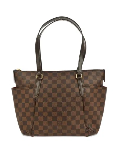 Pre-owned Louis Vuitton 2014 Pm Totally Damier Ebène Tote Bag In Brown
