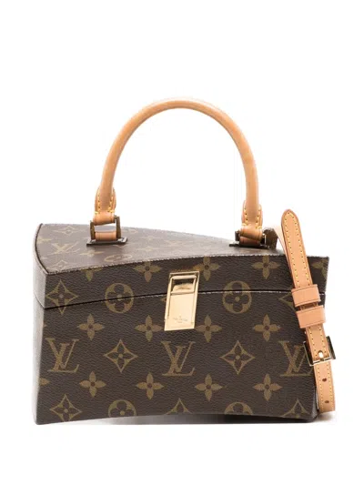 Pre-owned Louis Vuitton 2014  Monogram Twisted Box Two-way Handbag In 褐色