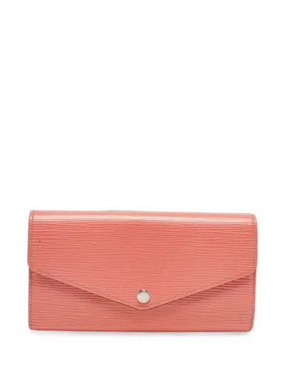 Pre-owned Louis Vuitton 2014 Sarah Épi-leather Wallet In Pink