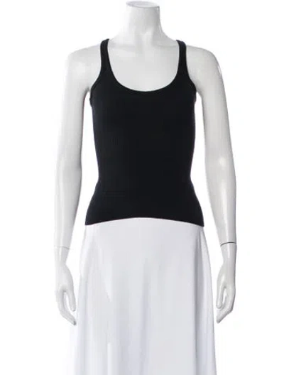 Pre-owned Louis Vuitton 2014 Scoop Neck Top In Black