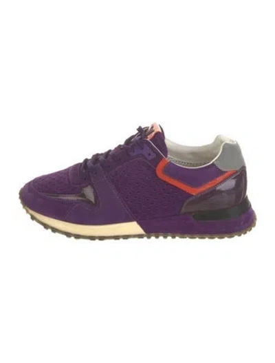 Pre-owned Louis Vuitton 2014 Suede Athletic Sneakers In Purple