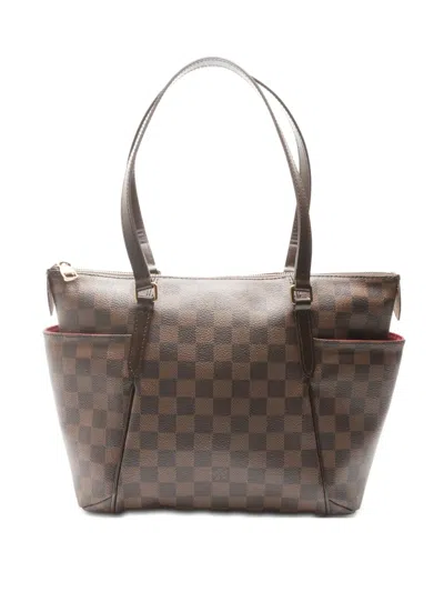 Pre-owned Louis Vuitton 2014 Totally Pm Damier Tote Bag In Brown