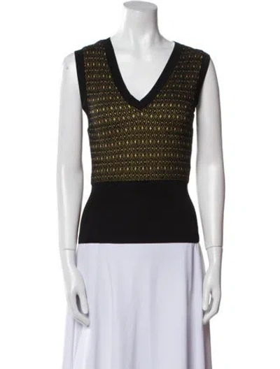 Pre-owned Louis Vuitton 2014 V-neck Sweater In Black