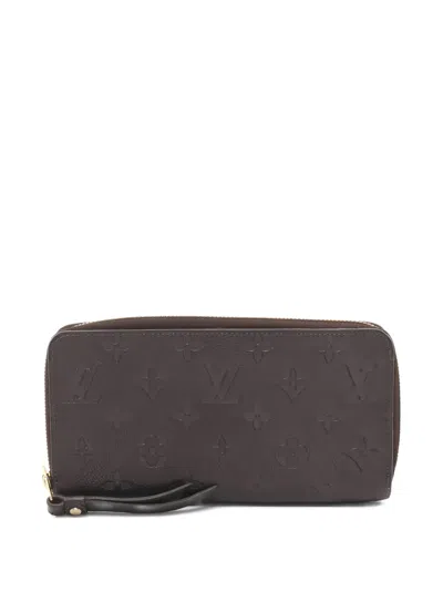 Pre-owned Louis Vuitton 2014 Zippy Leather Wallet In Brown