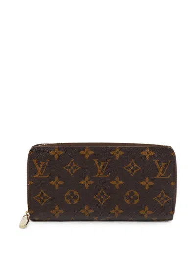 Pre-owned Louis Vuitton 2014 Zippy Monogram Wallet In Brown