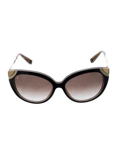 Pre-owned Louis Vuitton 2015 Amber Cat Eye Sunglasses In Brown