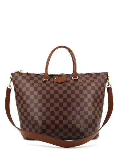 Pre-owned Louis Vuitton 2015 Belmont Tote Bag In Brown
