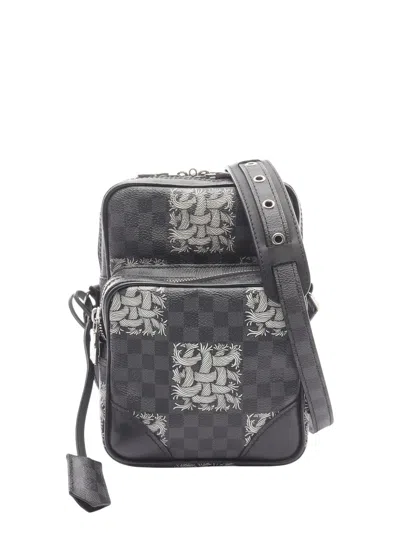 Pre-owned Louis Vuitton 2015 Christopher Nemeth Damier Graphite Amazone Crossbody Bag In Black