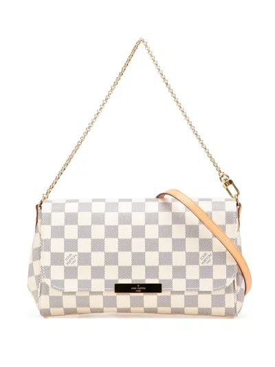 Pre-owned Louis Vuitton 2015 Damier Azur Favorite Mm Satchel