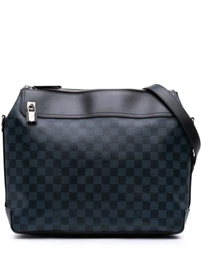 Pre-owned Louis Vuitton 2015 Damier Cobalt Greenwich Messenger Crossbody Bag In Blue