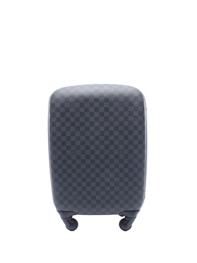 Pre-owned Louis Vuitton 2015 Damier Graphite Zephyr 55 Travel Bag In Black