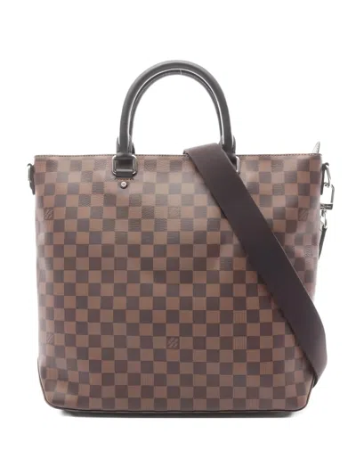 Pre-owned Louis Vuitton 2015 Damier Handle Tote Bag In Brown