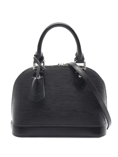 Pre-owned Louis Vuitton 2015 Epi Alma Bb Satchel In Black