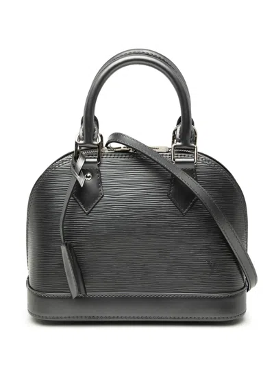 Pre-owned Louis Vuitton 2015 Epi Alma Bb Satchel In Black