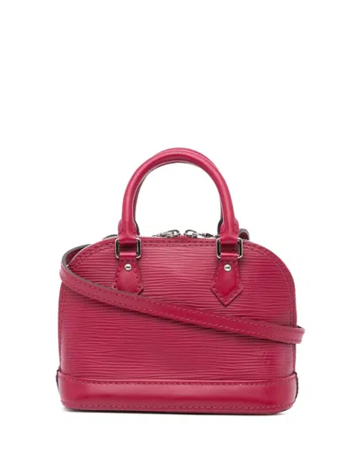 Pre-owned Louis Vuitton 2015 Epi Alma Bb Satchel In Pink