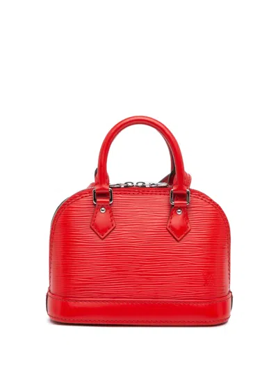 Pre-owned Louis Vuitton 2015 Epi Alma Bb Satchel In Red