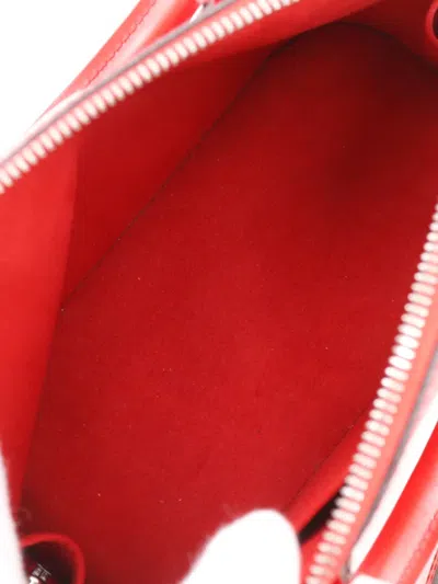 Pre-owned Louis Vuitton 2015 Epi Alma Bb Satchel In Red