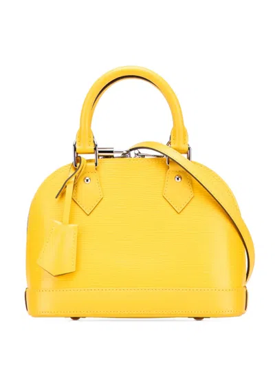 Pre-owned Louis Vuitton 2015 Epi Alma Bb Satchel In Yellow