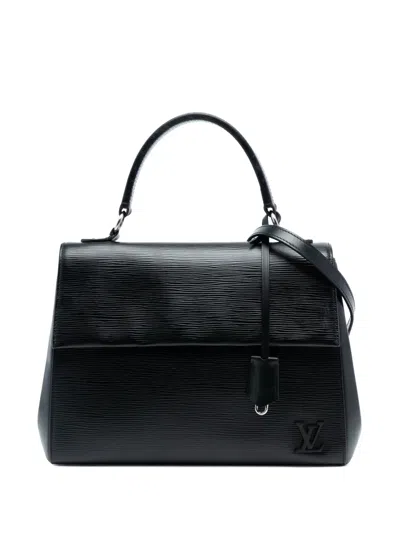 Pre-owned Louis Vuitton 2015 Epi Cluny Mm Satchel In Black