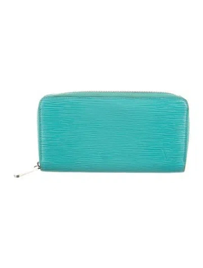 Pre-owned Louis Vuitton 2015 Epi Leather Zippy Wallet In Blue