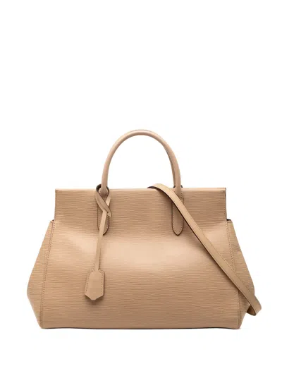 Pre-owned Louis Vuitton 2015 Epi Marly Mm Satchel In Neutral