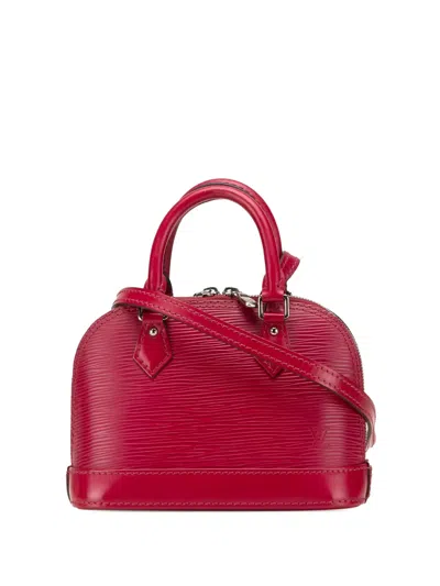 Pre-owned Louis Vuitton 2015 Epi Nano Alma Satchel In Pink