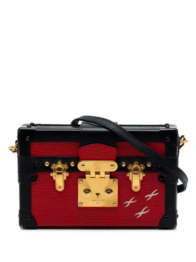 Pre-owned Louis Vuitton 2015 Epi Petit Malle Crossbody Bag In Red