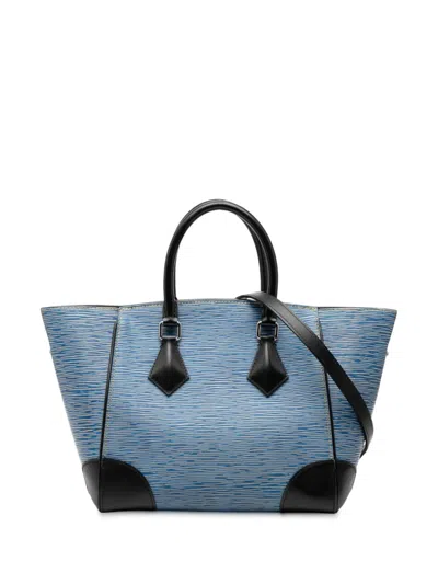 Pre-owned Louis Vuitton 2015 Epi Phenix Pm Satchel In Blue