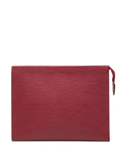 Pre-owned Louis Vuitton 2015 Epi Toiletry Pouch 26 Clutch Bag In Red