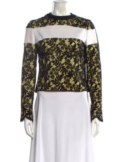 Pre-owned Louis Vuitton 2015 Floral Print Top In Black