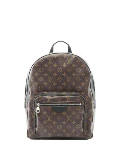 Pre-owned Louis Vuitton 2015 Josh Monogram-canvas Backpack In Brown