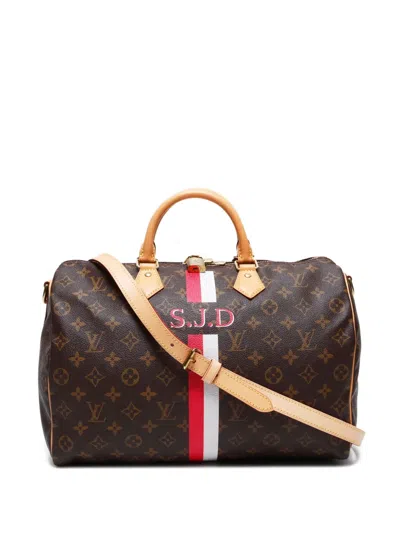Pre-owned Louis Vuitton 2015 Keepall 35 Holdall In 褐色