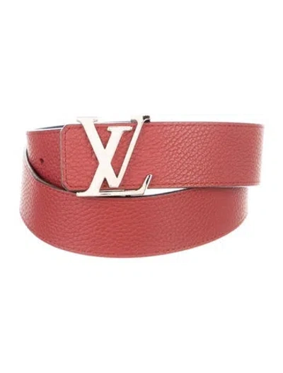 Pre-owned Louis Vuitton 2015 Leather Waist Belt In Red