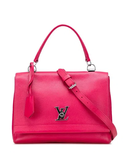 Pre-owned Louis Vuitton 2015 Lockme Ii Bb Satchel In Pink