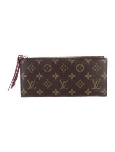 Pre-owned Louis Vuitton 2015 Lv Monogram Adèle Wallet In Brown