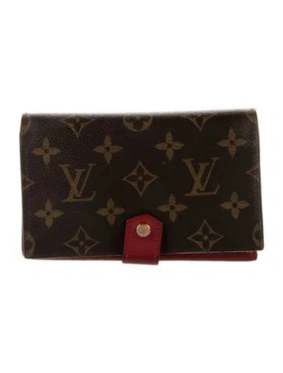 Pre-owned Louis Vuitton 2015 Lv Monogram Pallas Compact Wallet In Multi