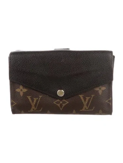 Pre-owned Louis Vuitton 2015 Lv Monogram Pallas Wallet In Brown