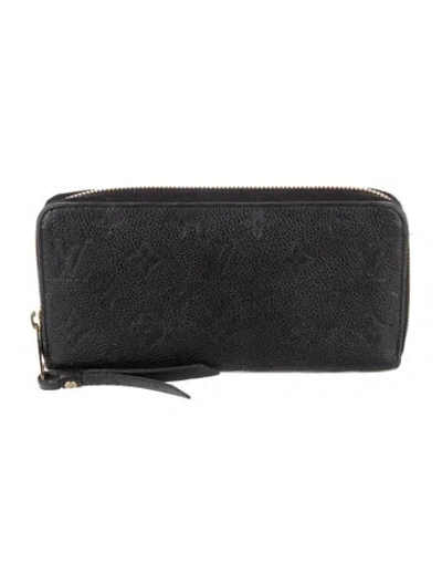 Pre-owned Louis Vuitton 2015 Lv Monogram Zippy Wallet In Black