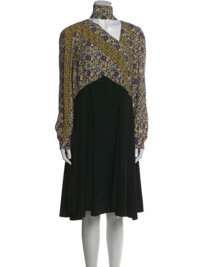 Pre-owned Louis Vuitton 2015 Midi Length Dress In Black
