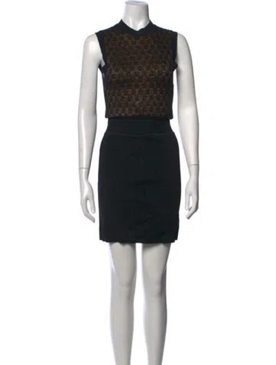 Pre-owned Louis Vuitton 2015 Mini Dress In Black/red